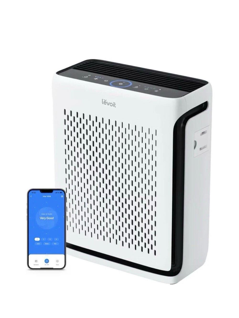 LEVOIT Vital 100S-P Smart Console Air Purifier Wi-Fi, Washable Pre-Filter NEW